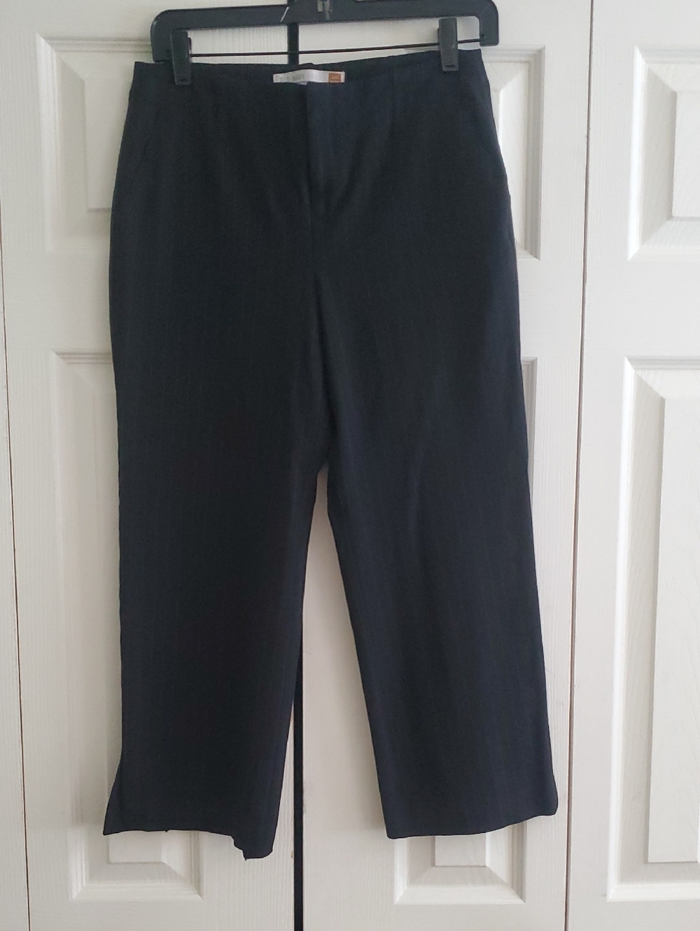 Old Navy Black Pinstripe Dress Pants